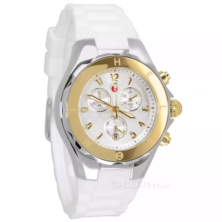 Michele Tahitian MWW12F000111 Jelly 2 Tone Silver Gold White  display picture 2