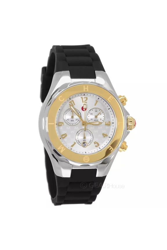 Womens Tahitian Jelly Bean Two Tone Gold Silver Black Watch MWW12F000112