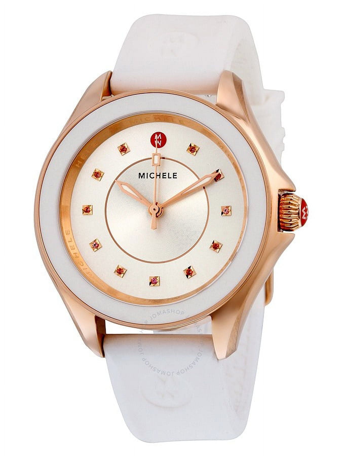 Michele Women s Cape Silicone Sunrise Analog 40mm Watch MWW27A000004