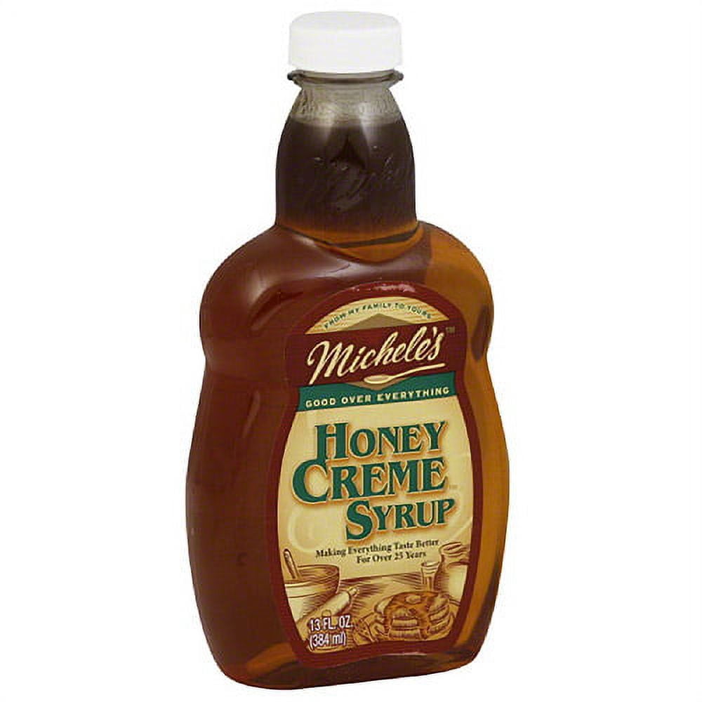 Michele's Honey Creme Syrup, 13 fl oz, (Pack of 12)