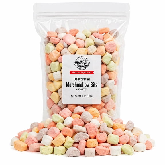 Kraft Assorted Dehydrated Cereal Mini Marshmallows, Colorful Dried Bits for Baking & Topping, 7 oz Bag  Contains  Wheat