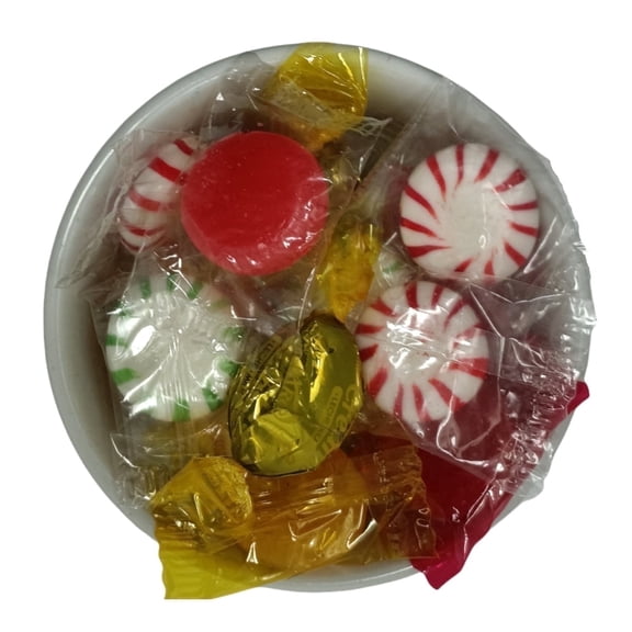 Micheles Pantry Hostess Candy Mix Assorted Wrapped Hard Candies Peppermints, Butterscotch & Fruit Drops 4 lb Bulk Bag