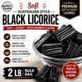 thumbnail image 1 of Michele’s Pantry Soft Australian-Style Black Licorice Nibs, 2 lb Bulk Bag, Vegan, 1 of 10
