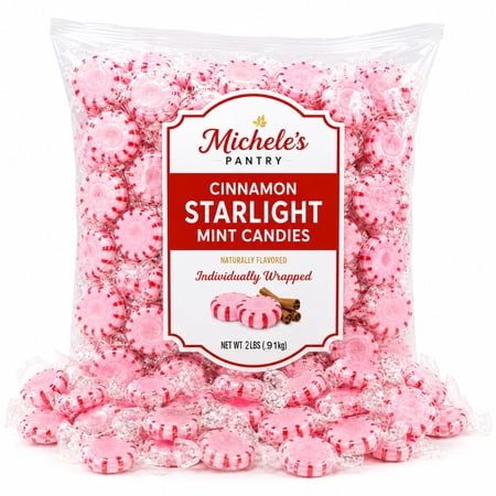 Michele's Pantry Wrapped Cinnamon Starlight Mint Candies, 2 lbs