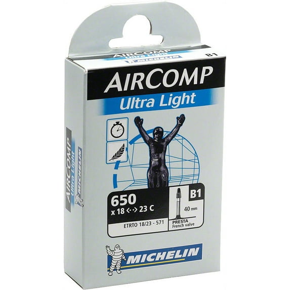 Michelin AirComp Ultra Light Tube, 650x18-23mm 40mm Presta Valve
