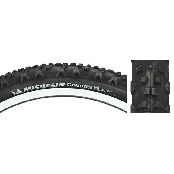 Michelin Country A.T. 26x2.00 Bike Tire Durable Non-Tubeless Mountain Bike Tire with MTB Rubber Compound, Standard Casing, and Long-Lasting Performance
