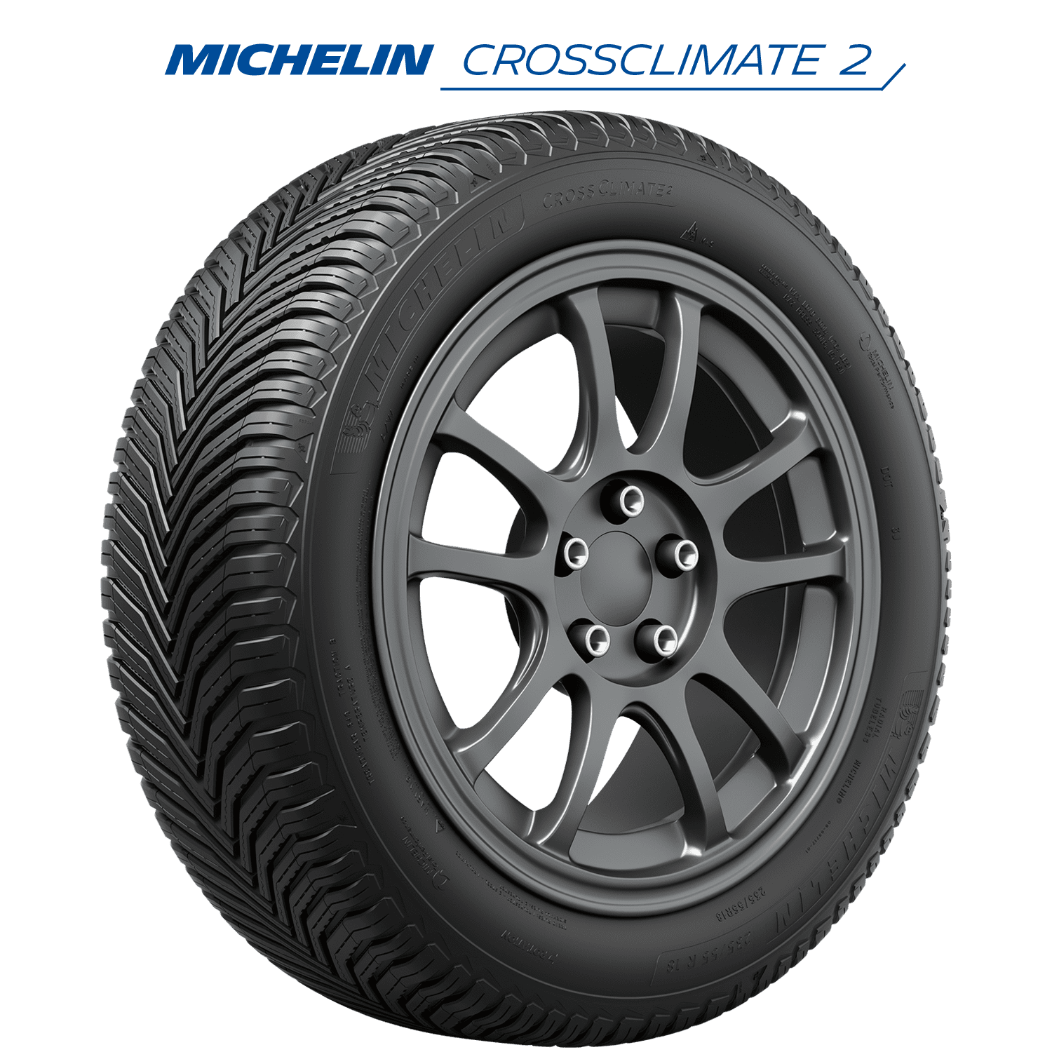 Michelin CrossClimate2 All-Season 235/65R18 106V Tire Fits: 2022-23 Toyota Highlander Hybrid Bronze Edition, 2021 Toyota Highlander XSE