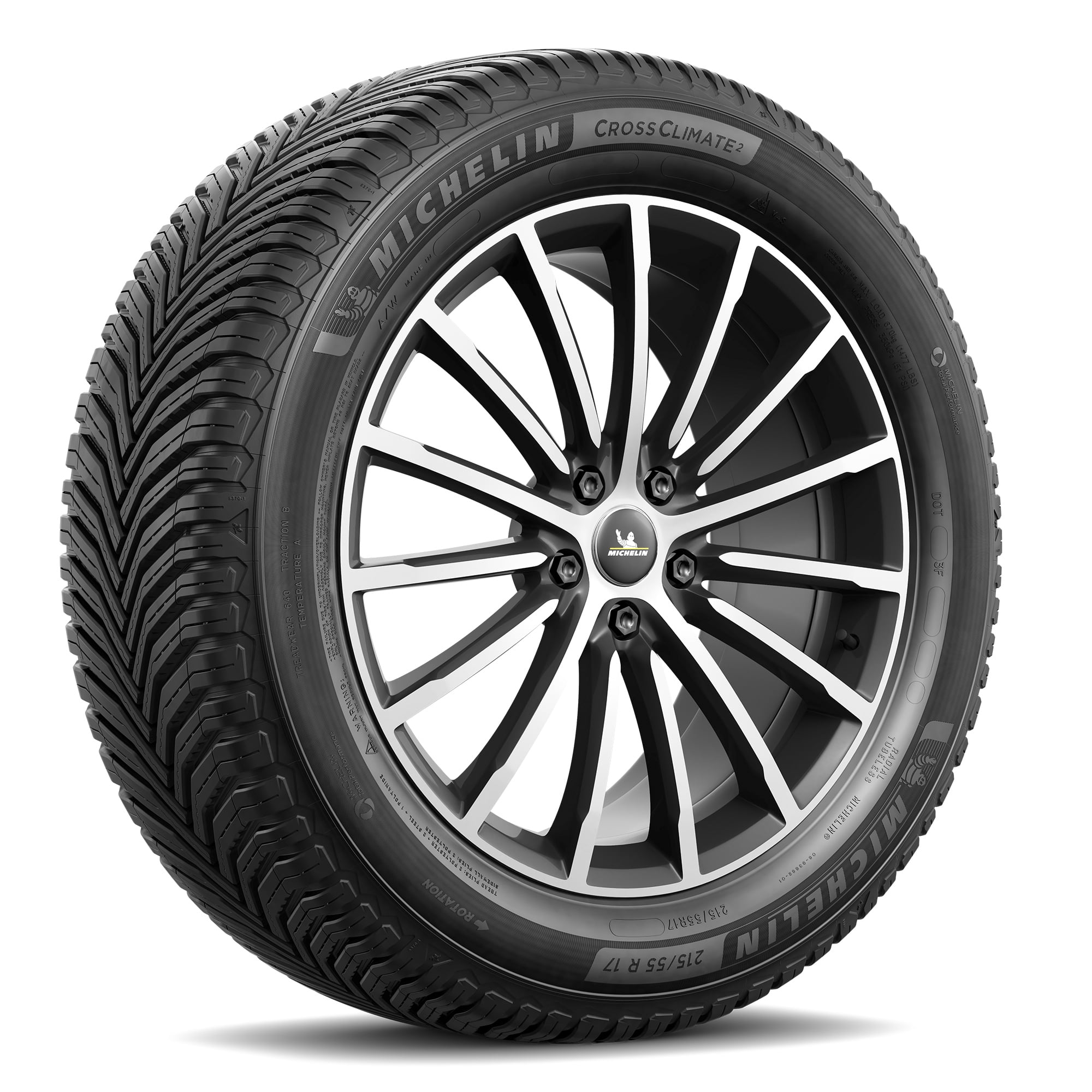 Michelin CrossClimate2 All-Season 255/55R20/XL 110V Tire Fits: 2020-21 Ford Explorer Limited Hybrid, 2022-23 Ford Explorer ST-Line