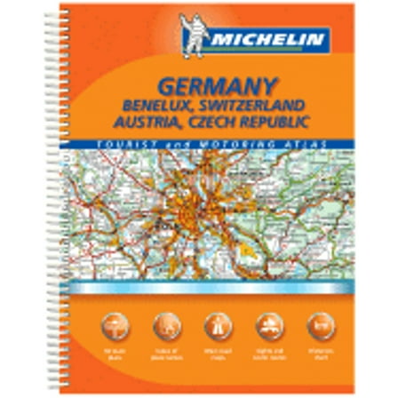 Pre-Owned Michelin Germany/Benelux, Switzerland, Austria, Czech Republic Tourist and Motoring Atlas (Paperback 9782067132894) by Michelin (Creator)
