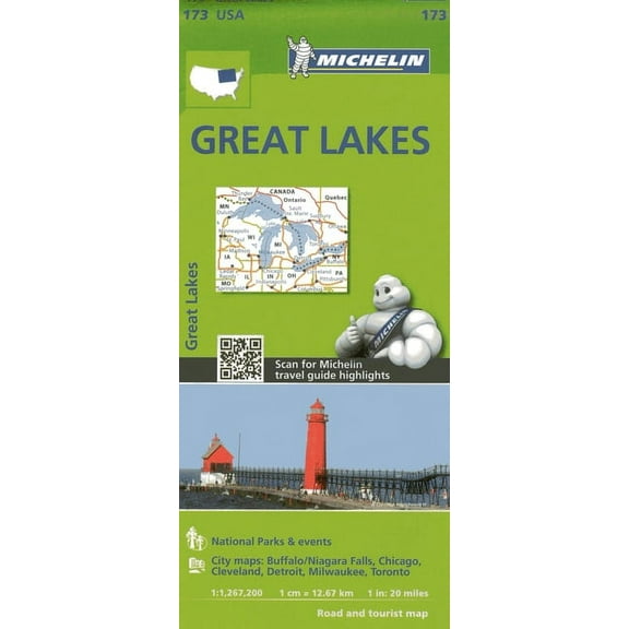 Michelin Great Lakes Map - Folded Map