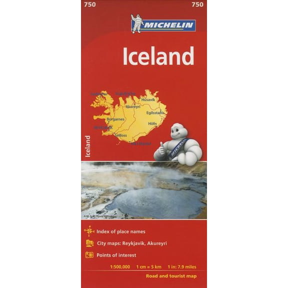 Michelin Iceland Map 750, (Paperback)