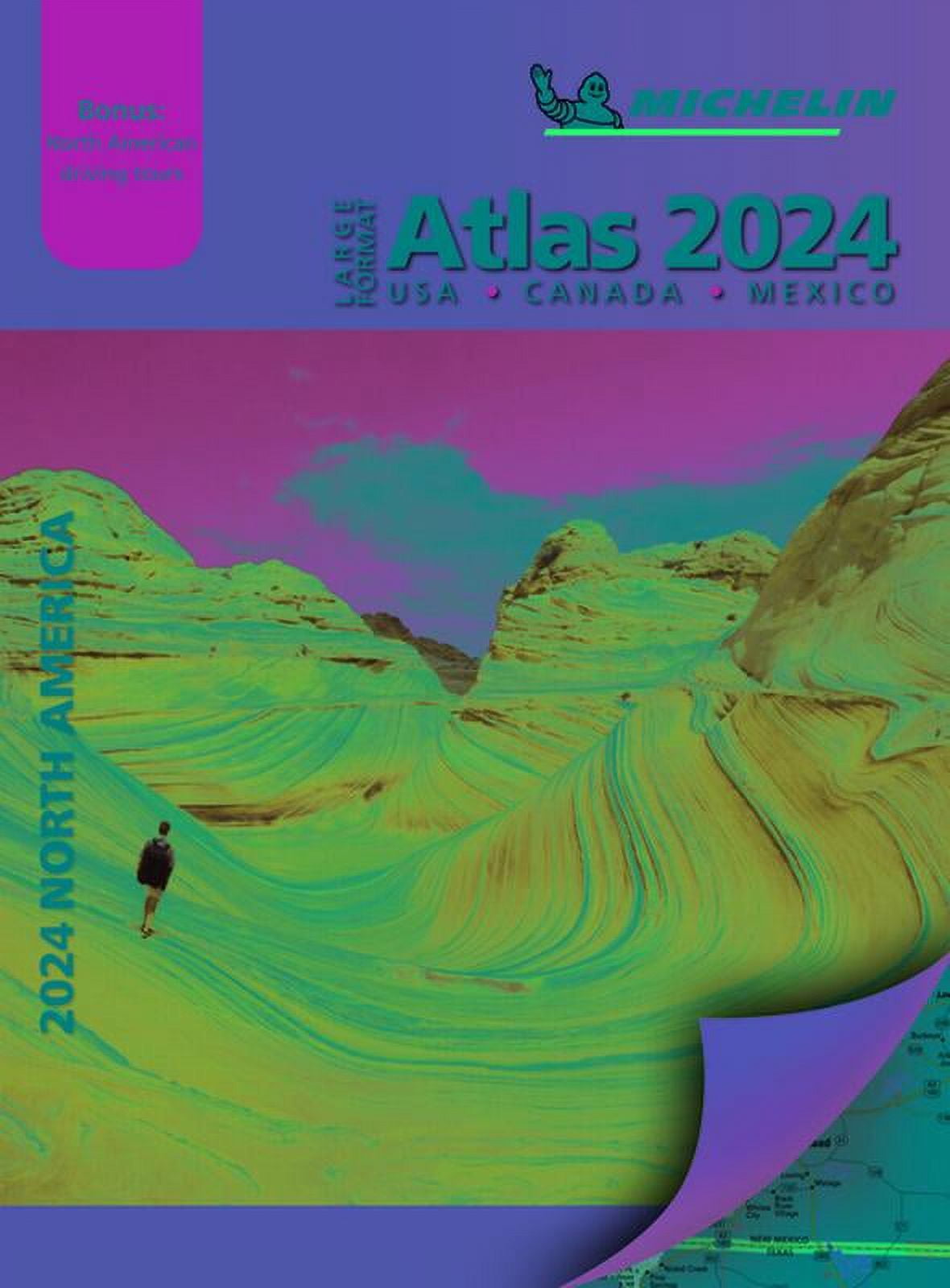 Michelin North America Large Format Road Atlas 2024 USA Canada
