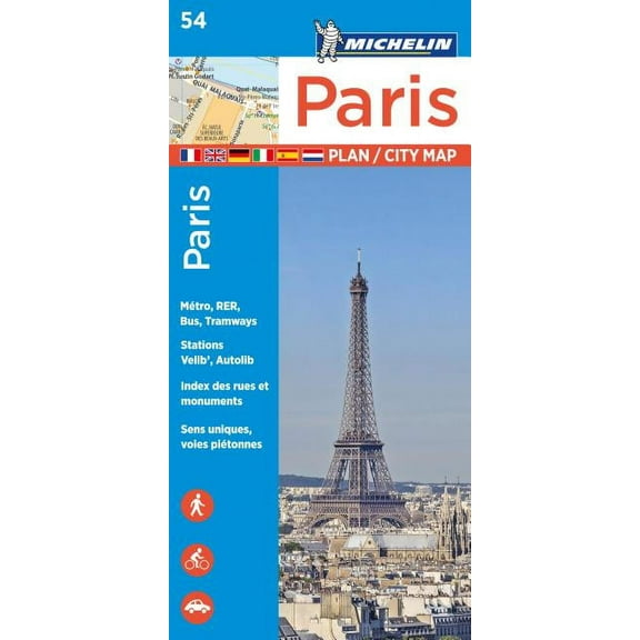 Michelin Paris Street Map + Index Map 54, (Paperback)