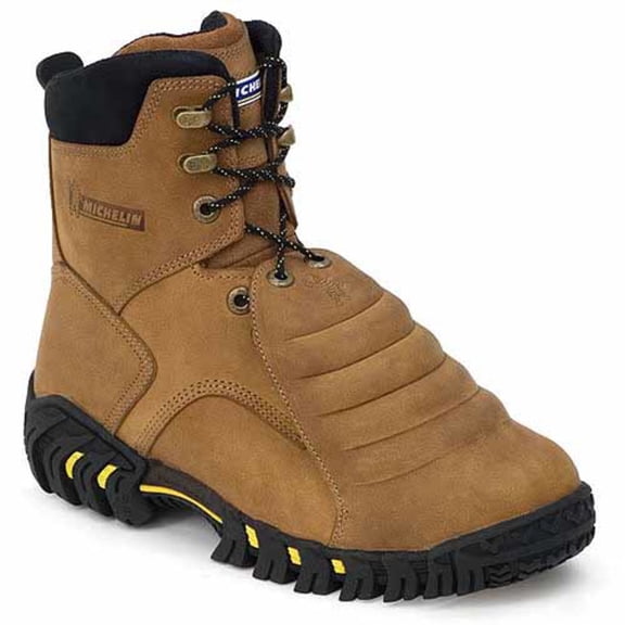 Men's Michelin Steel Toe EH Work Boots BROWN 7.5 M