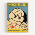 thumbnail image 1 of Michelin Pneumatici Velo Bicycle 1959 Retro Vintage Poster, 12x18 Poster Print, 1 of 3
