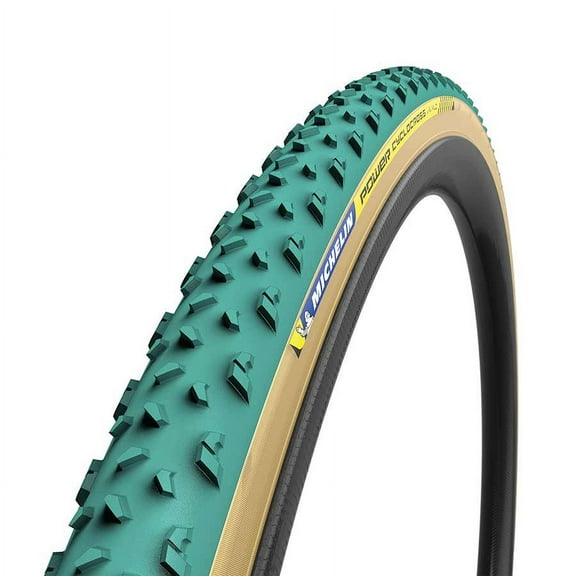 Michelin Power Cross Cyclocross Bike Tire 700c 700 x 33, Green/Tan