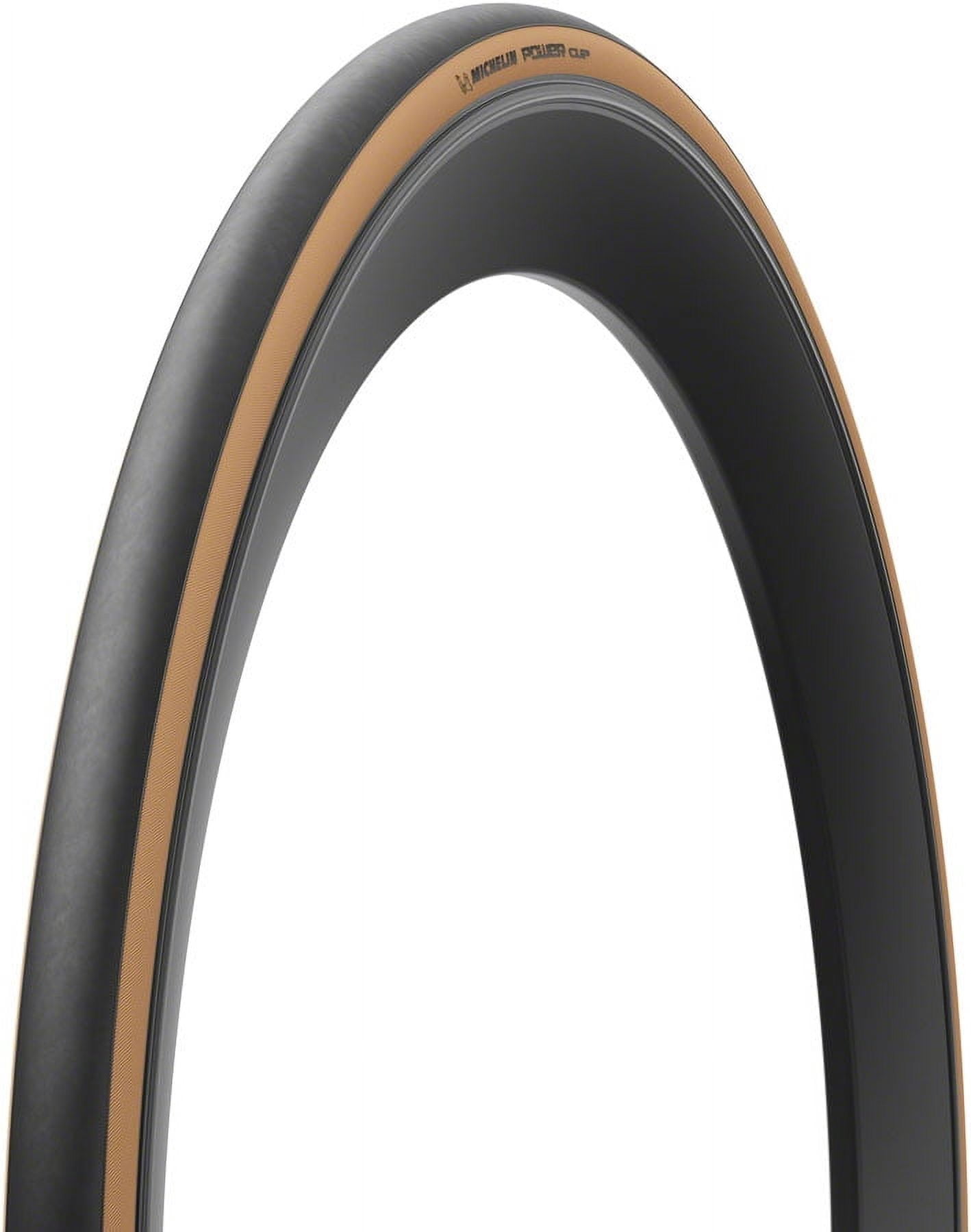 View of Michelin Power Cup Tire - 700 x 25, Clincher, Folding, Black/Tan ...