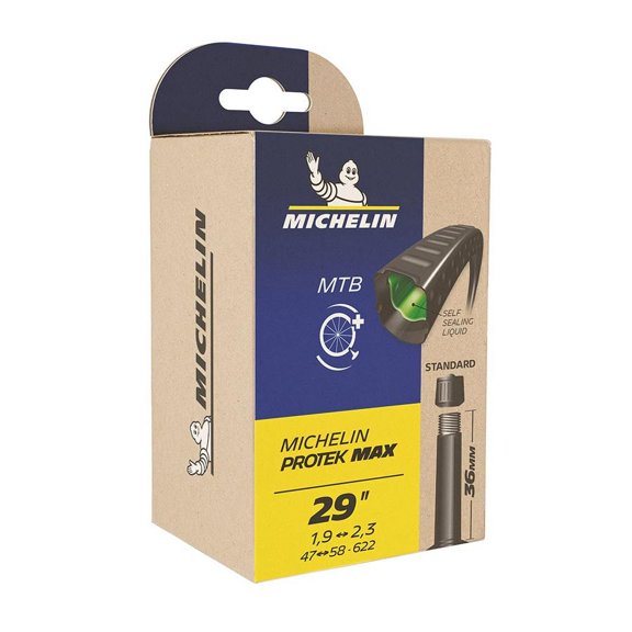 Michelin Protek Max Presta Tube 48mm, 700C, Puncture-Resistant, Thorn-Proof, Low-Pressure Cycling Tube for Road & Commuter Bikes