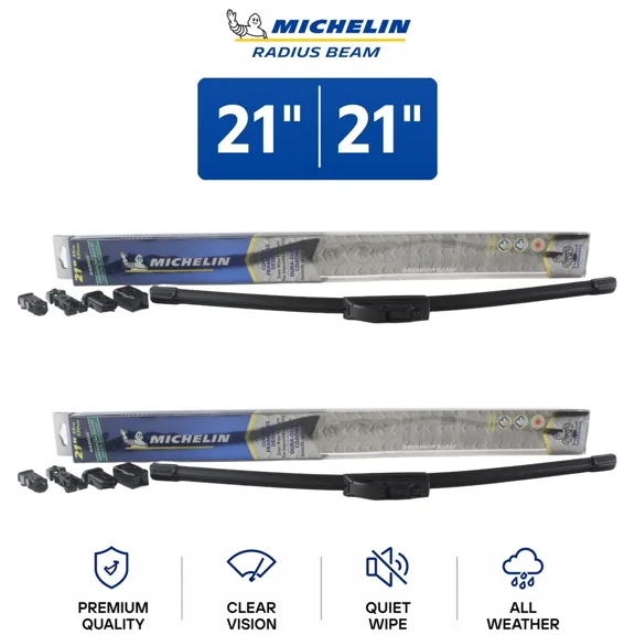 Michelin Radius Beam 21"/21" Wiper Blade Set 2-Pc For Audi 90 Quattro 88-95