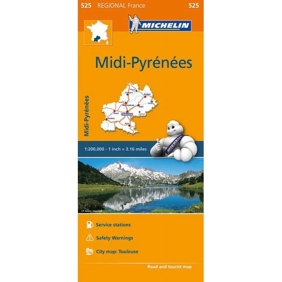 Michelin Regional Maps: France: MIDI-Pyrnes Map 525 (Other)