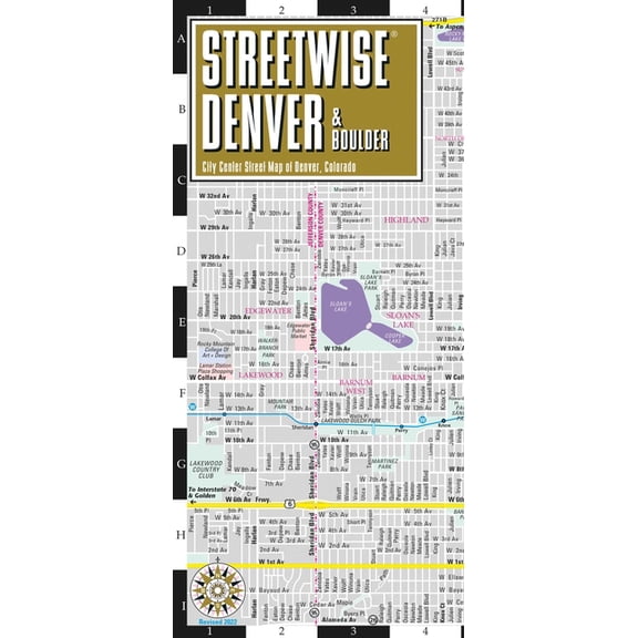 Michelin Streetwise Maps Streetwise Denver Map: Laminated City Center Map of Denver, Colorado, (Paperback)