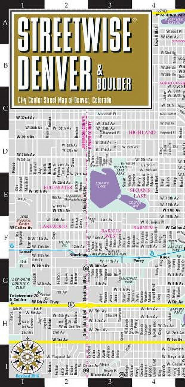Michelin Streetwise Maps Streetwise Denver Map Laminated City Center