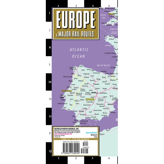 Michelin Streetwise Maps: Streetwise Europe & Major Rail Routes Laminated Map (Other)