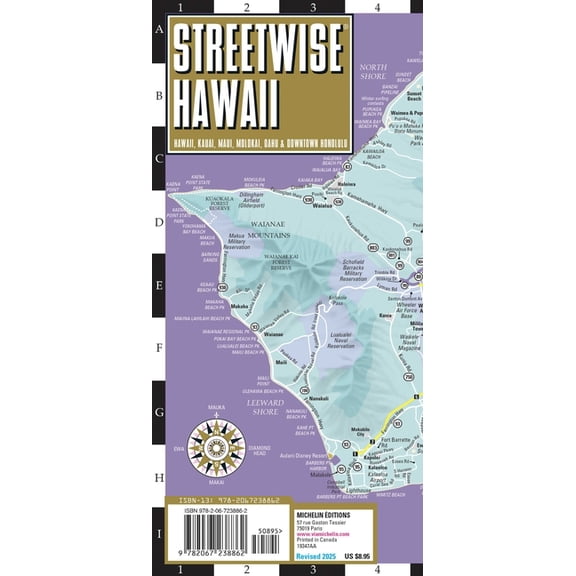 Michelin Streetwise Maps Streetwise Hawaii Map: Laminated Hawaii, Kauai, Maui, Molokai, Oahu & Downtown Honolulu, (Paperback)