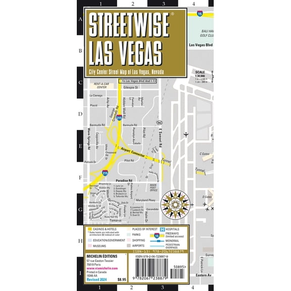 Michelin Streetwise Maps: Streetwise Las Vegas Map (Other)