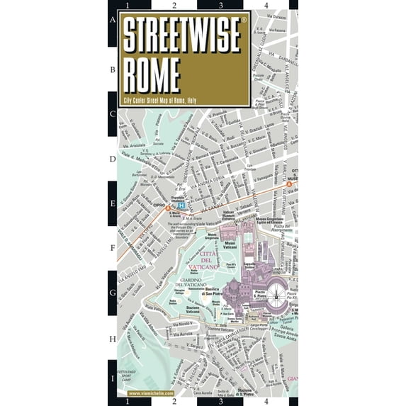 Michelin Streetwise Maps Streetwise Rome Map: Laminated City Center Street Map of Rome, Italy, (Paperback)