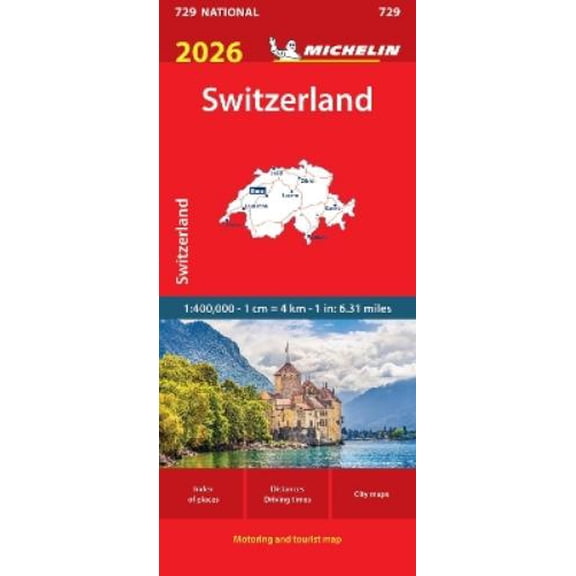 Michelin Switzerland 2026 - Michelin National Map 729 (Paperback)