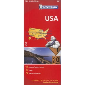 Michelin USA Accurate and Easy To Read Road Map, 4.63 x 0.49 in