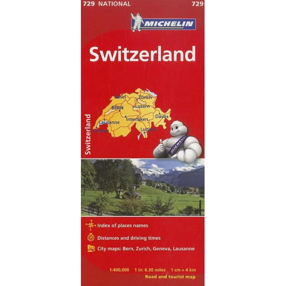 Michelin switzerland map 729 - folded map: 9782067171640