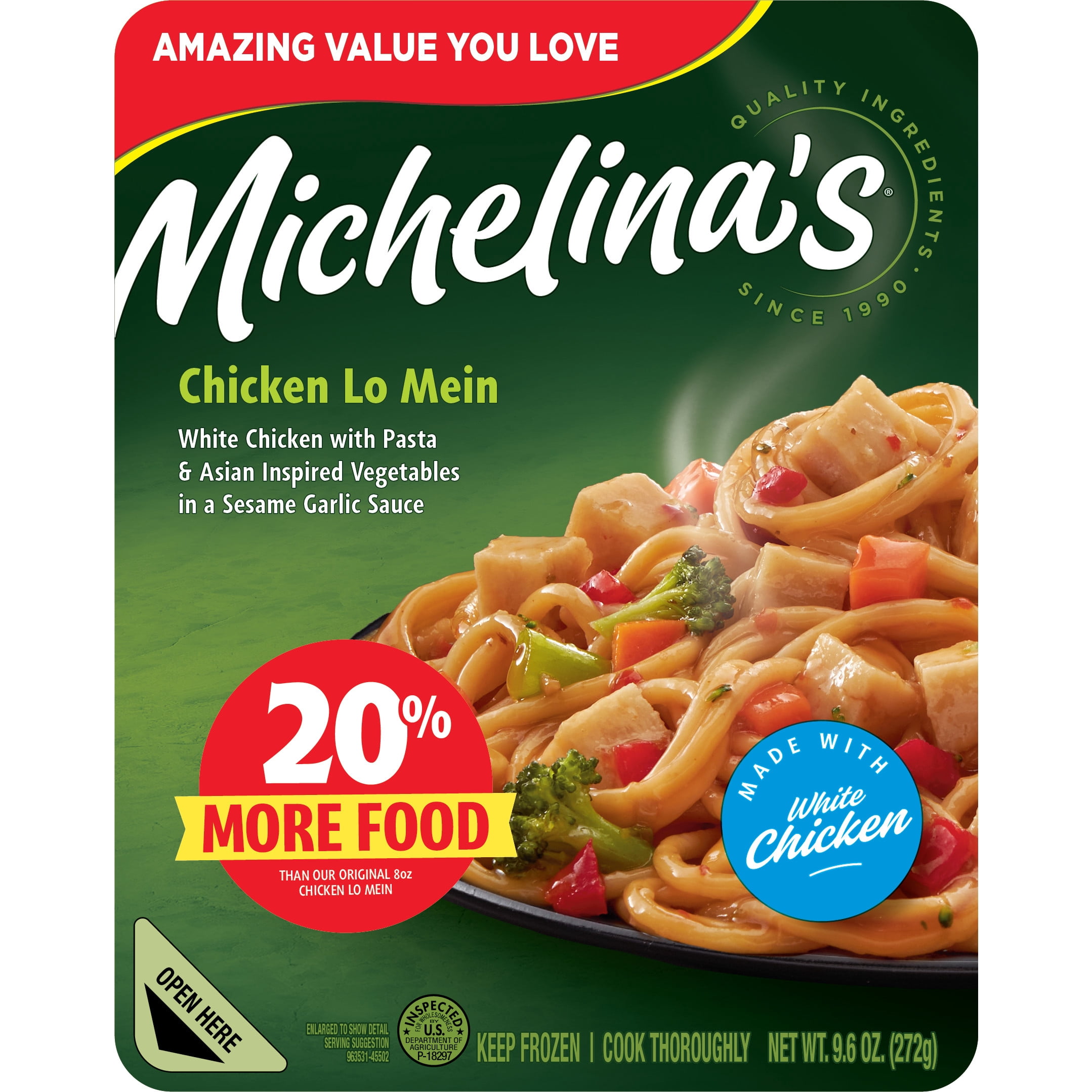 Michelina's Chicken Lo Mein Meal 9.6oz (Frozen Dinner)