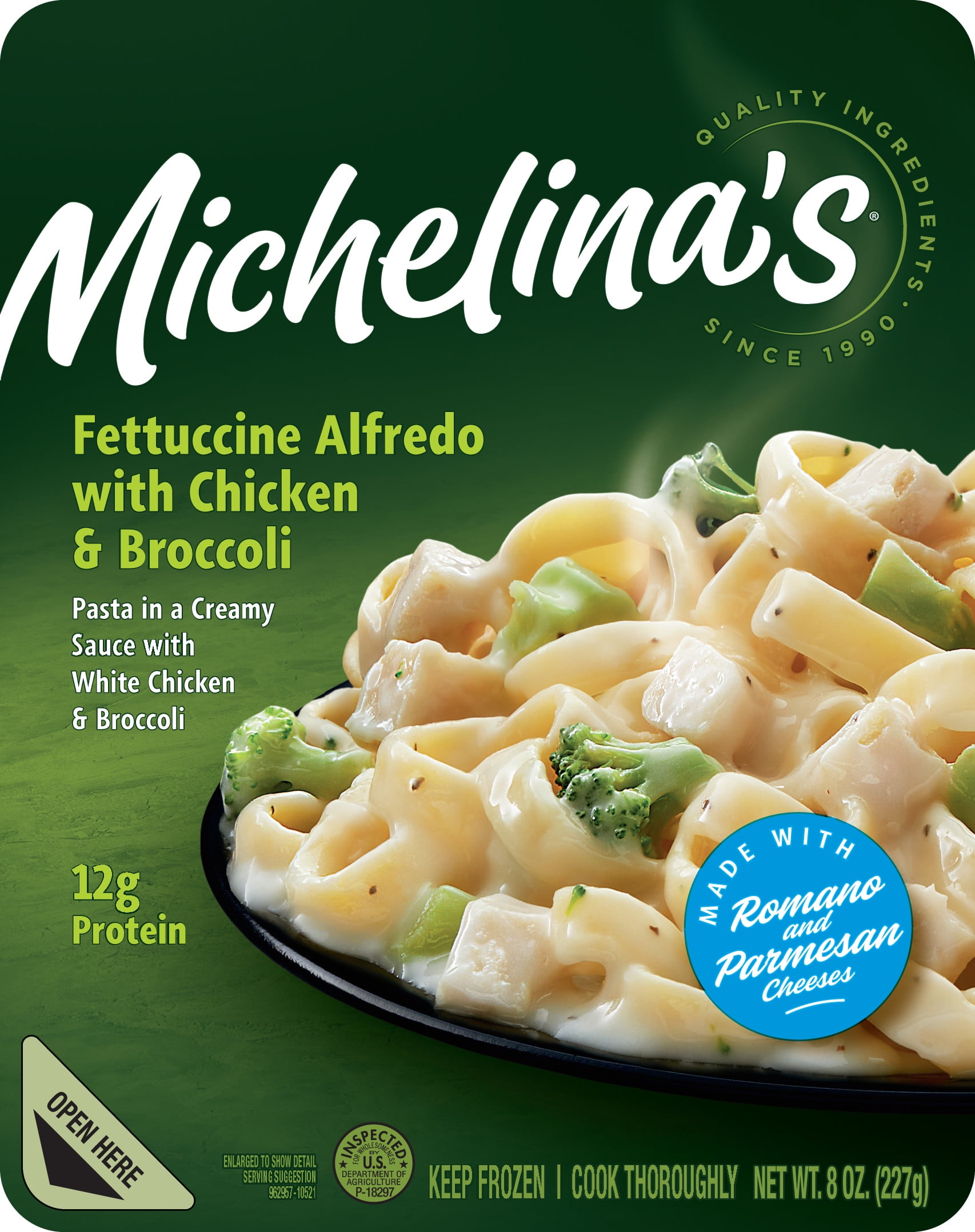 Michelina's Fettucine Alfredo with Chicken and Broccoli Meal 8.0 Oz. (Frozen Dinner)