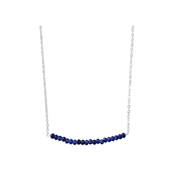 Michelle Bar Necklace in Sapphire