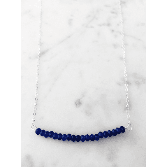 Michelle Bar Necklace in Sapphire