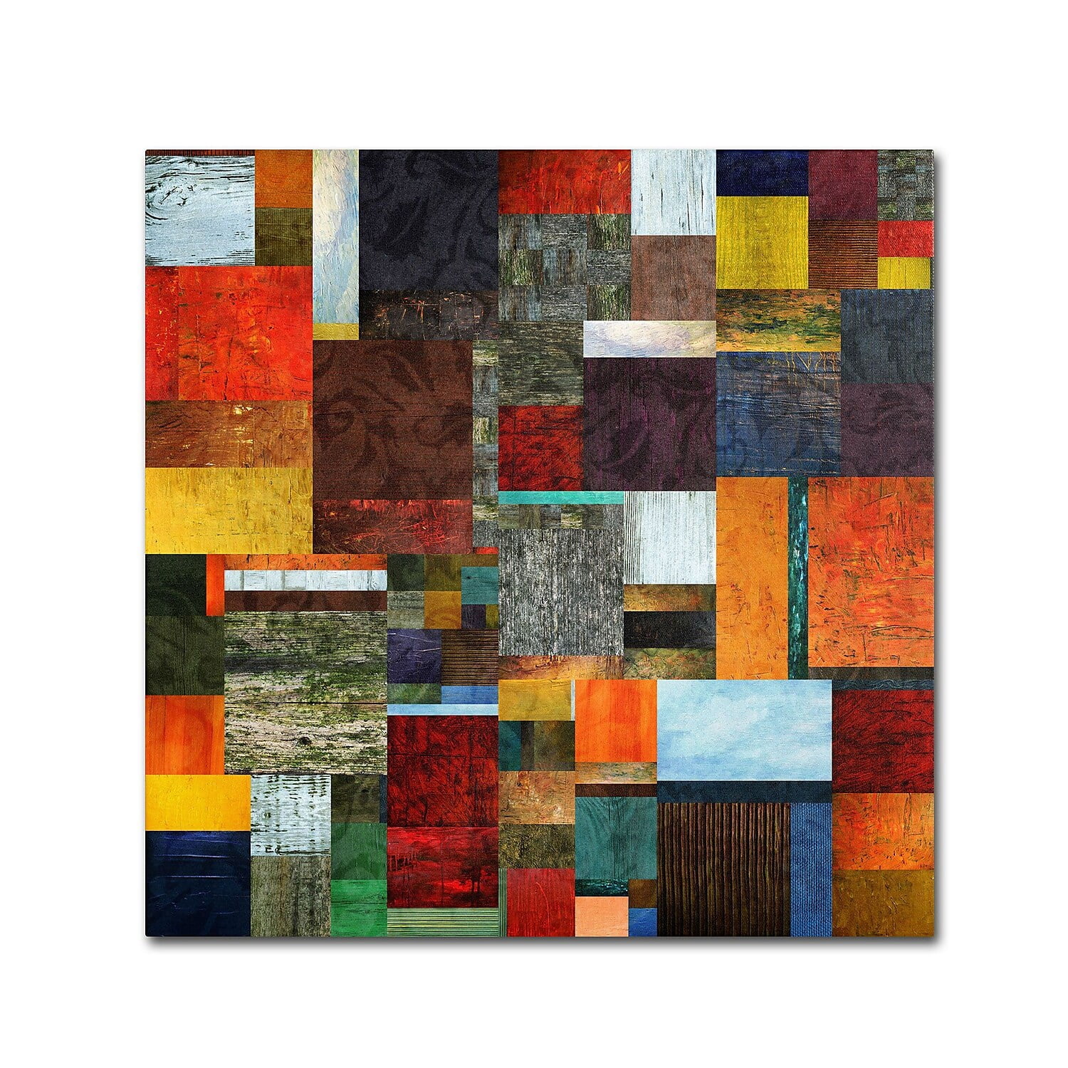 Michelle Calkins 'Brocade Color Collage 2' Canvas Art