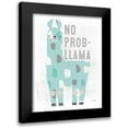 thumbnail image 1 of Michelle, Misty 12x14 Black Modern Framed Museum Art Print Titled - No Prob Llama, 1 of 5