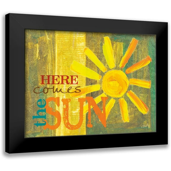 Michelle, Misty 14x12 Black Modern Framed Museum Art Print Titled - Here Comes the Sun