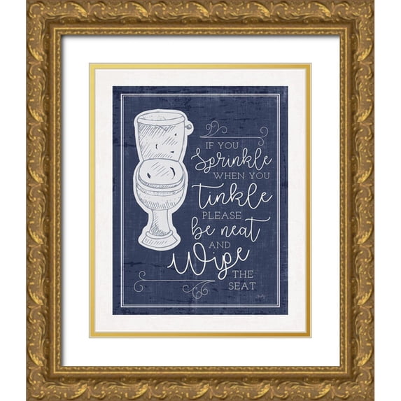 Michelle, Misty 20x24 Gold Ornate Wood Framed with Double Matting Museum Art Print Titled - Sprinkle Tinkle