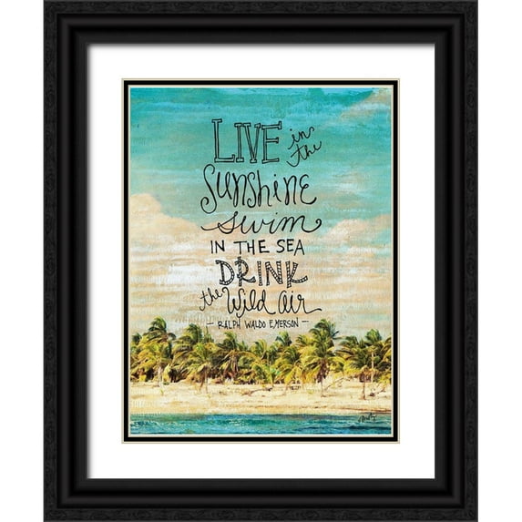 Michelle, Misty 25x32 Black Ornate Wood Framed with Double Matting Museum Art Print Titled - Live in the Sunshine