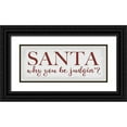 thumbnail image 1 of Michelle, Misty 32x15 Black Ornate Wood Framed with Double Matting Museum Art Print Titled - Santa Judgin, 1 of 4