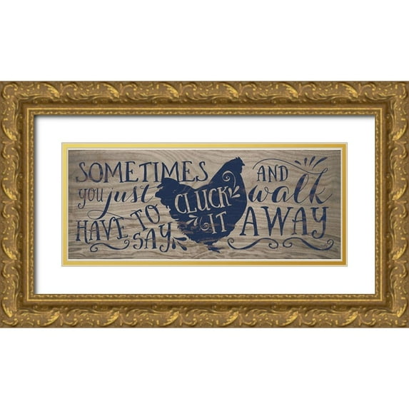 Michelle, Misty 32x15 Gold Ornate Wood Framed with Double Matting Museum Art Print Titled - Cluck It