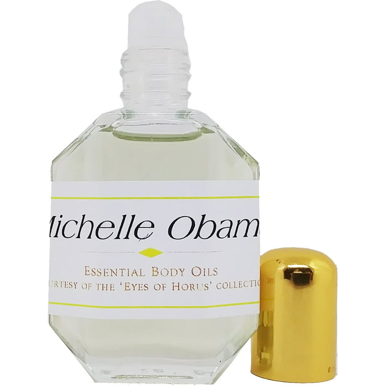 Michelle Obama for Women Perfume Body Oil Fragrance [Clear Glass - Roll-On] Light Gold / 1/2 oz.
