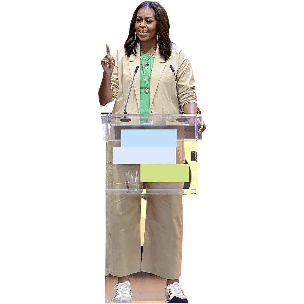 Michelle Obama (Speech) Lifesize Cardboard Cutout Standee - Walmart.com