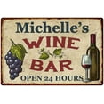 thumbnail image 1 of Michelle's Rustic Wine Bar Sign Wall Decor Kitchen Gift 8 x 12 High Gloss Metal 208120056871, 1 of 1