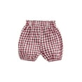 thumbnail image 1 of Michellecmm Baby Girl Bloomers Shorts Plaid Print Elastic Waist Ruffled Detail Short Pants, 1 of 9