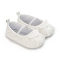 thumbnail image 1 of Michellecmm Baby Girls Mary Jane Shoes Bowknot Quilted PU Princess Flats Casual Walking Shoes for Newborn Infant Toddler, 1 of 9