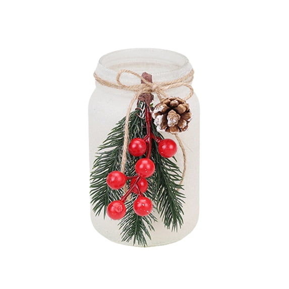 Michellecmm Christmas Scented Jar Candles Mason Jar Candles Decorative Holiday Candles Desk Decor for Home Holiday Party